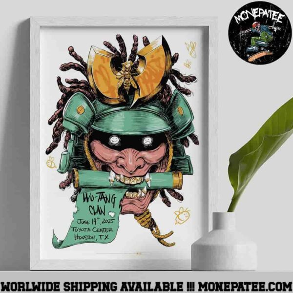 Wu-tang Clan Exclusive Venue Concert Poster In Houston TX On June 14 2025 At Toyota Center Home Decor Poster Canvas