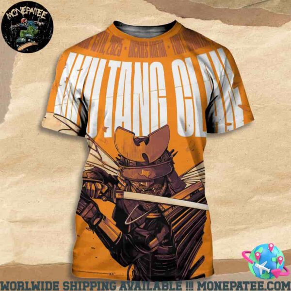 Wu-Tang Clan Samurai Bee Poster On June 13 2025 Live Show At Dickies Arena In Fort Worth TX All Over Print T-Shirt