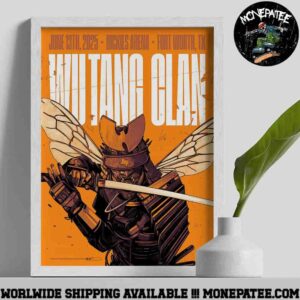 Wu-Tang Clan Samurai Bee Poster On June 13 2025 Live Show At Dickies Arena In Fort Worth TX Home Decor Poster Canvas