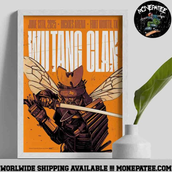 Wu-Tang Clan Samurai Bee Poster On June 13 2025 Live Show At Dickies Arena In Fort Worth TX Home Decor Poster Canvas