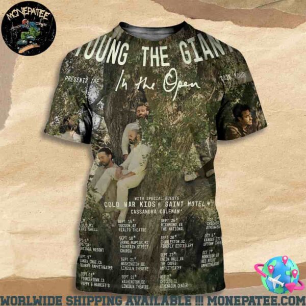 Young The Giant In The Open Tour Dates List 2025 All Over Print T-Shirt