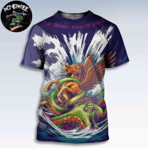 311 Band Kansas City Mo Concert Poster On July 11 2025 At Grinders Kc All Over Print T-Shirt