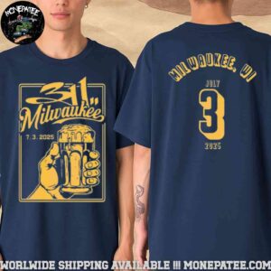 311 Band Milwaukee Exclusive Tee At Bmo Harris Pavilion On Jul 3 2025 Two Sided Unisex T-Shirt