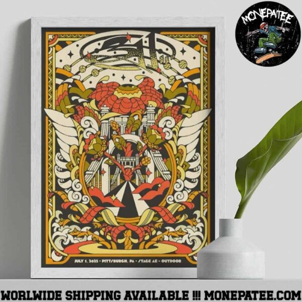 311 Band Pittsburgh PA Poster On July 1 2025 Live At Stage Ae Outdoors Decorative Wall Art