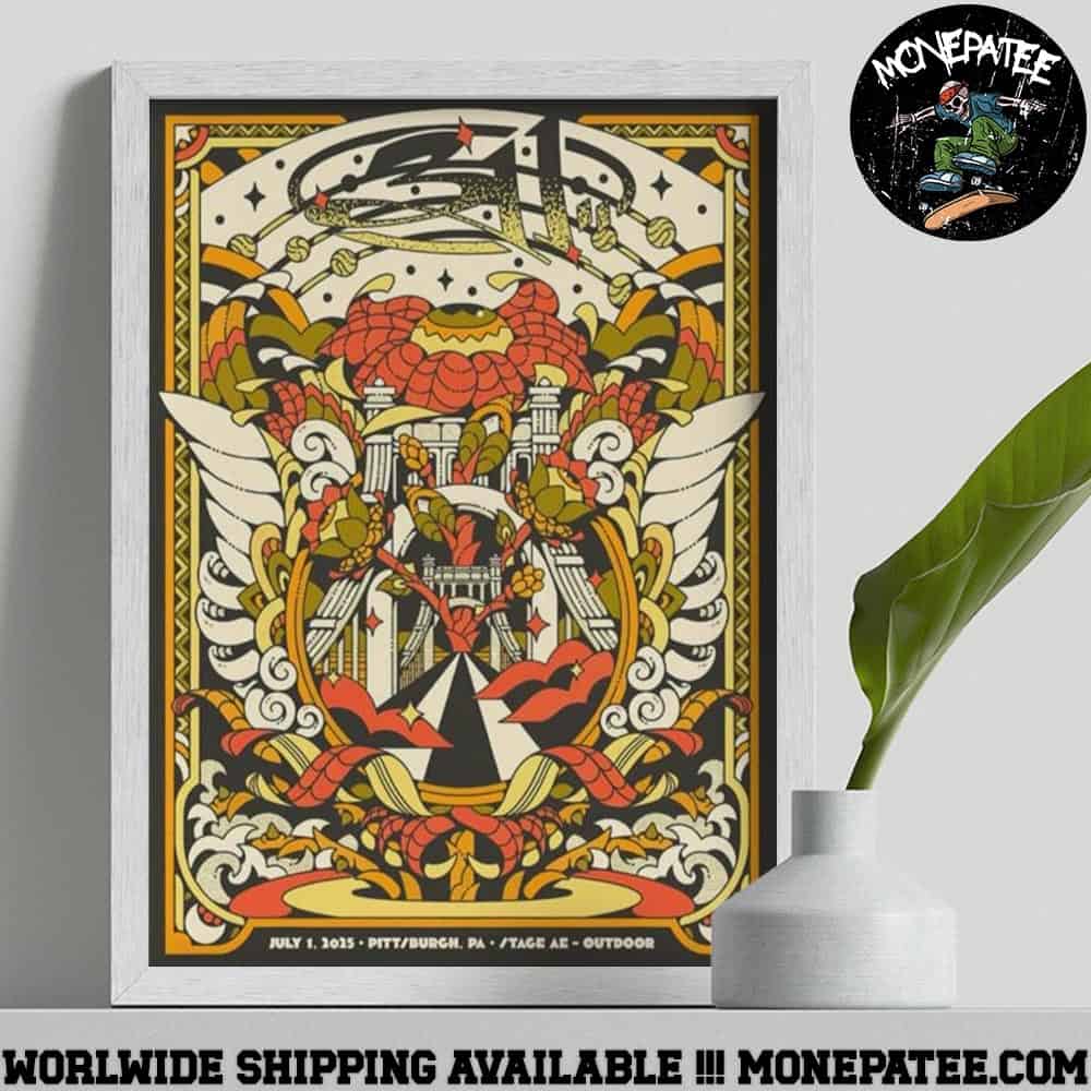 311 Band Pittsburgh PA Poster On July 1 2025 Live At Stage Ae Outdoors Decorative Wall Art