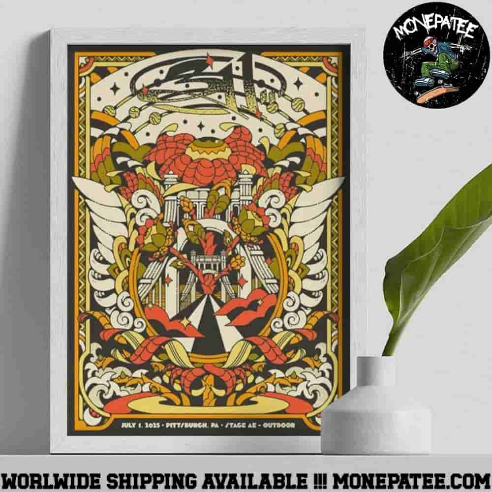 311 Band Pittsburgh PA Poster On July 1 2025 Live At Stage Ae Outdoors Decorative Wall Art 311 Band Pittsburgh PA Poster On July 1 2025 Live At Stage Ae Outdoors Decorative Wall Art