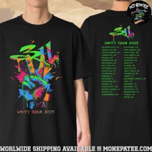 311 Band Unity Tour 2025 Exclusive Tee Splatter Artwork Dates List Two Sided T-Shirt