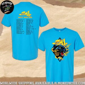311 Band Unity Tour 2025 Panther Artwork Dates List Two Sided T-Shirt