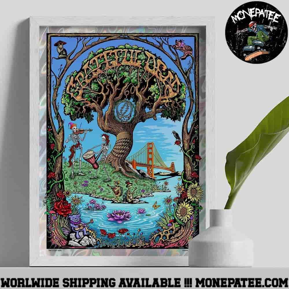 60 Years Of Grateful Dead Music The Old Oak Tree Golden Gate Bridge Decorative Poster Canvas 60 Years Of Grateful Dead Music The Old Oak Tree Golden Gate Bridge Decorative Poster Canvas