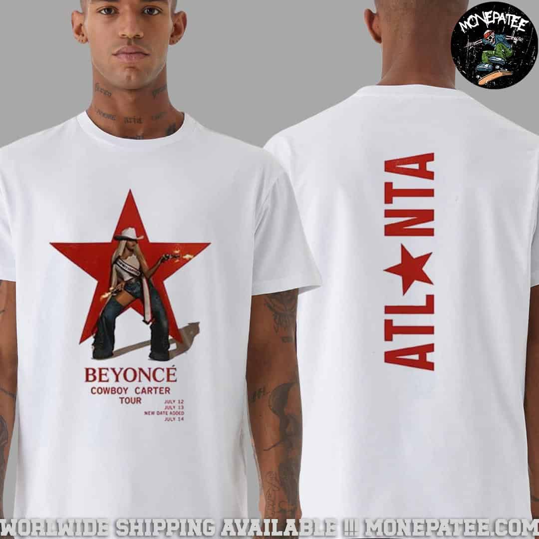 Beyonce CCT Atlanta 2025 Cowboy Carter Tour Star Girl Two Sied Unisex T-Shirt Beyonce CCT Atlanta 2025 Cowboy Carter Tour Star Girl Two Sied Unisex T-Shirt