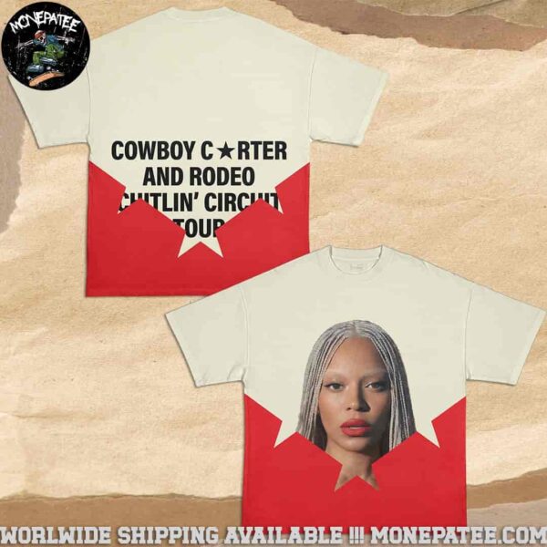 Beyonce Cowboy Carter And Rodeo Chitlin Circuit Tour 2025 CCT Official Star Exclusive Double-Sided T-Shirt