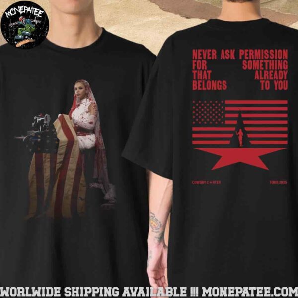 Beyonce Cowboy Carter Tour 2025 Merch CCT Reclamation Tee Black Two Sided Unisex T-Shirt