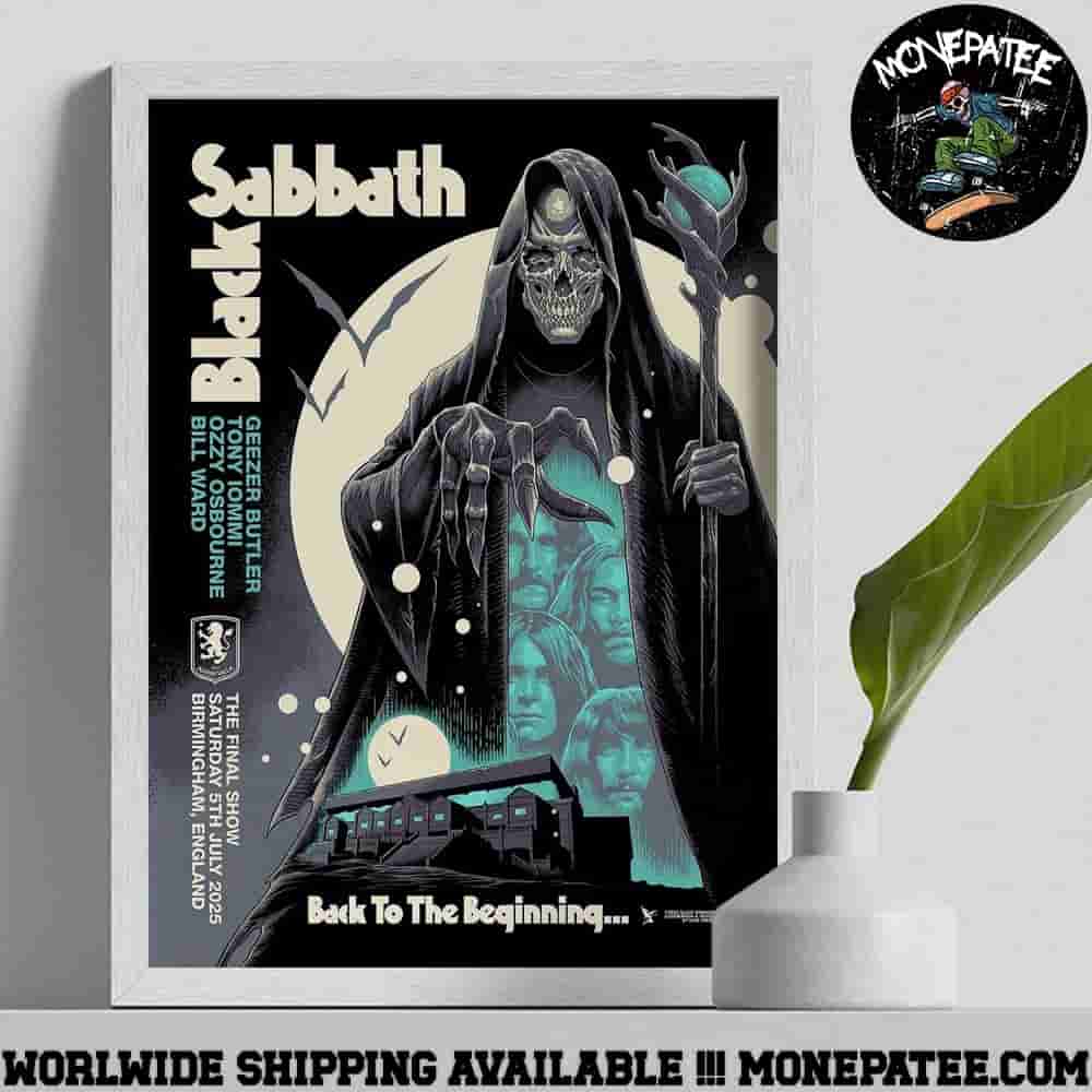 Black Sabbath Back To The Beginning 2025 The Final Show Villa Park Birmingham On July 5 2025 Decorative Poster Canvas Black Sabbath Back To The Beginning 2025 The Final Show Villa Park Birmingham On July 5 2025 Decorative Poster Canvas