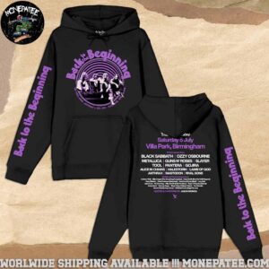 Black Sabbath Ozzy Osbourne Back To The Beginning 2025 The Final Show Event Merch Villa Park Birmingham UK July 5 Pull Over Hoodie Shirt