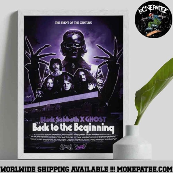 Black Sabbath X Ghost Back To The Beginning 2025 The Event Of The Century Decorative Poster Canvas