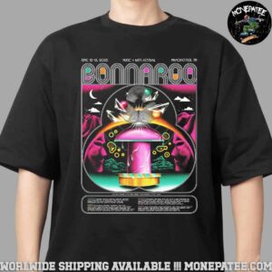 Bonnaroo Festival 2025 Merch Poster On June 12-15 In Manchester TN Full Lineup Unisex T-Shirt