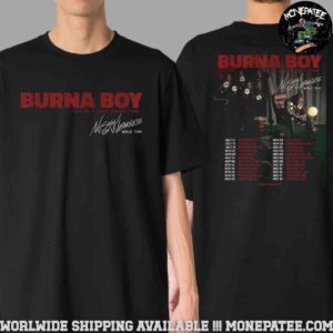 Burna Boy No Sign Of Weakness World Tour 2025 Live In Diant Center Stage Two Sided Unisex T-Shirt