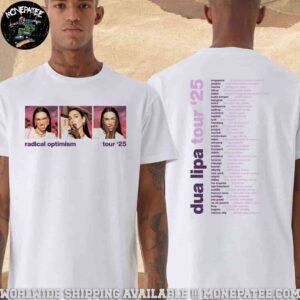 Dua Lipa Radical Optimism Tour 2025 Panel Photo Two Sided T-Shirt
