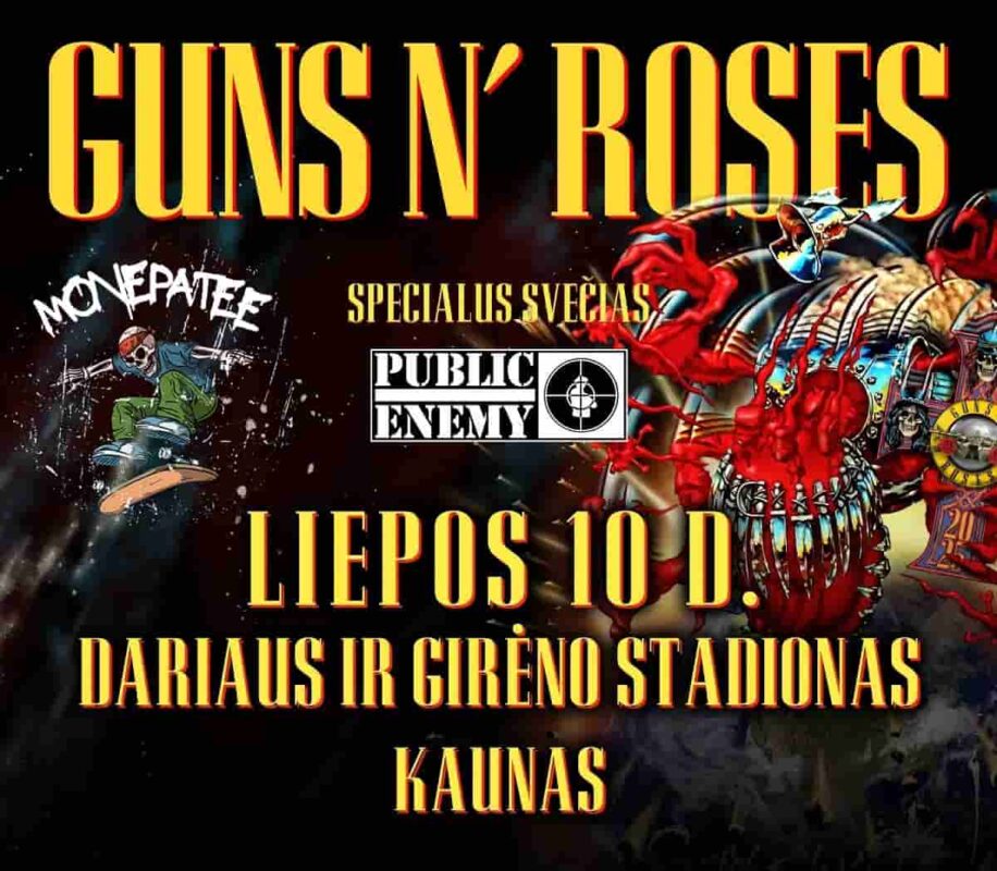 Guns N’ Roses Live in Kaunas, Lithuania – July 10, 2025 at Darius and Girenas Stadium Only Baltic Stop on 2025 World Tour