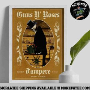 Guns N’ Roses Tampere FI Concert Poster At Ratina Stadium On July 7 2025 The Gardener Of Rock Decorative Poster Canvas