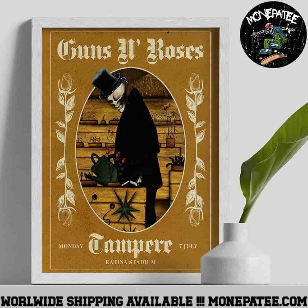 Guns N' Roses Tampere FI Concert Poster At Ratina Stadium On July 7 2025 The Gardener Of Rock Decorative Poster Canvas Guns N' Roses Tampere FI Concert Poster At Ratina Stadium On July 7 2025 The Gardener Of Rock Decorative Poster Canvas