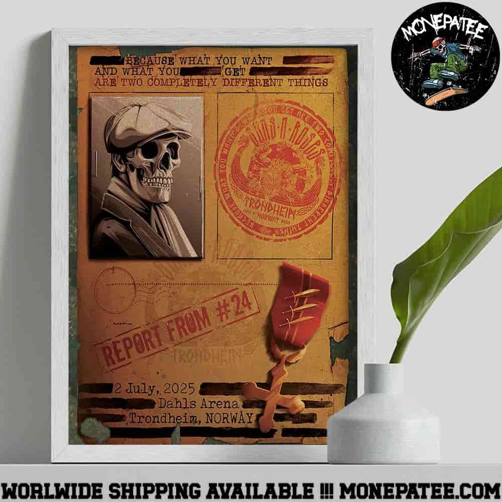 Guns N Roses Trondheim NO Poster Europe Summer Tour 2025 Live At Dahls Arena On July 2 Wall Art Guns N Roses Trondheim NO Poster Europe Summer Tour 2025 Live At Dahls Arena On July 2 Wall Art