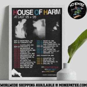 House Of Harm At Last 2025-2026 Tour Dates Decorative Poster Canvas