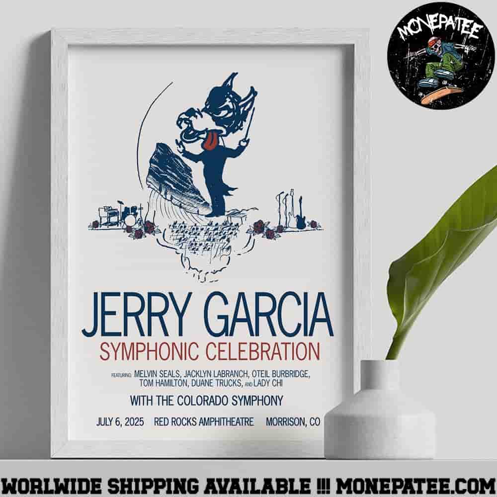 Jerry Garcia Symphonic Celebration With The Colorado Symphony And Lineip Venue Poster In Morrison Colorado At Red Rocks Amphitheatre On July 6 2025 Decorative Poster Canvas Jerry Garcia Symphonic Celebration With The Colorado Symphony And Lineip Venue Poster In Morrison Colorado At Red Rocks Amphitheatre On July 6 2025 Decorative Poster Canvas