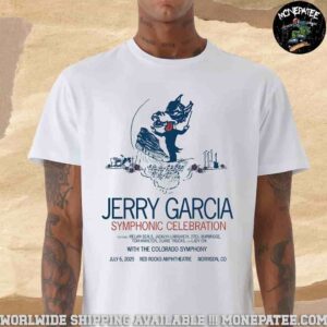 Jerry Garcia Symphonic Celebration With The Colorado Symphony And Lineip Venue Poster In Morrison Colorado At Red Rocks Amphitheatre On July 6 2025 Unisex T-Shirt