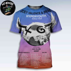 Joey Valence And Brae Hyperyouth World Tour 2025 North America EU UK All Over Print T-Shirt