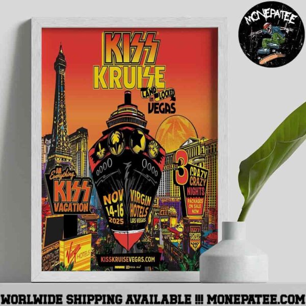 Kiss Kruise Landlocked In Vegas On November 14-16 2025 At Virgin Hotel Las Vegas Decorative Poster Canvas
