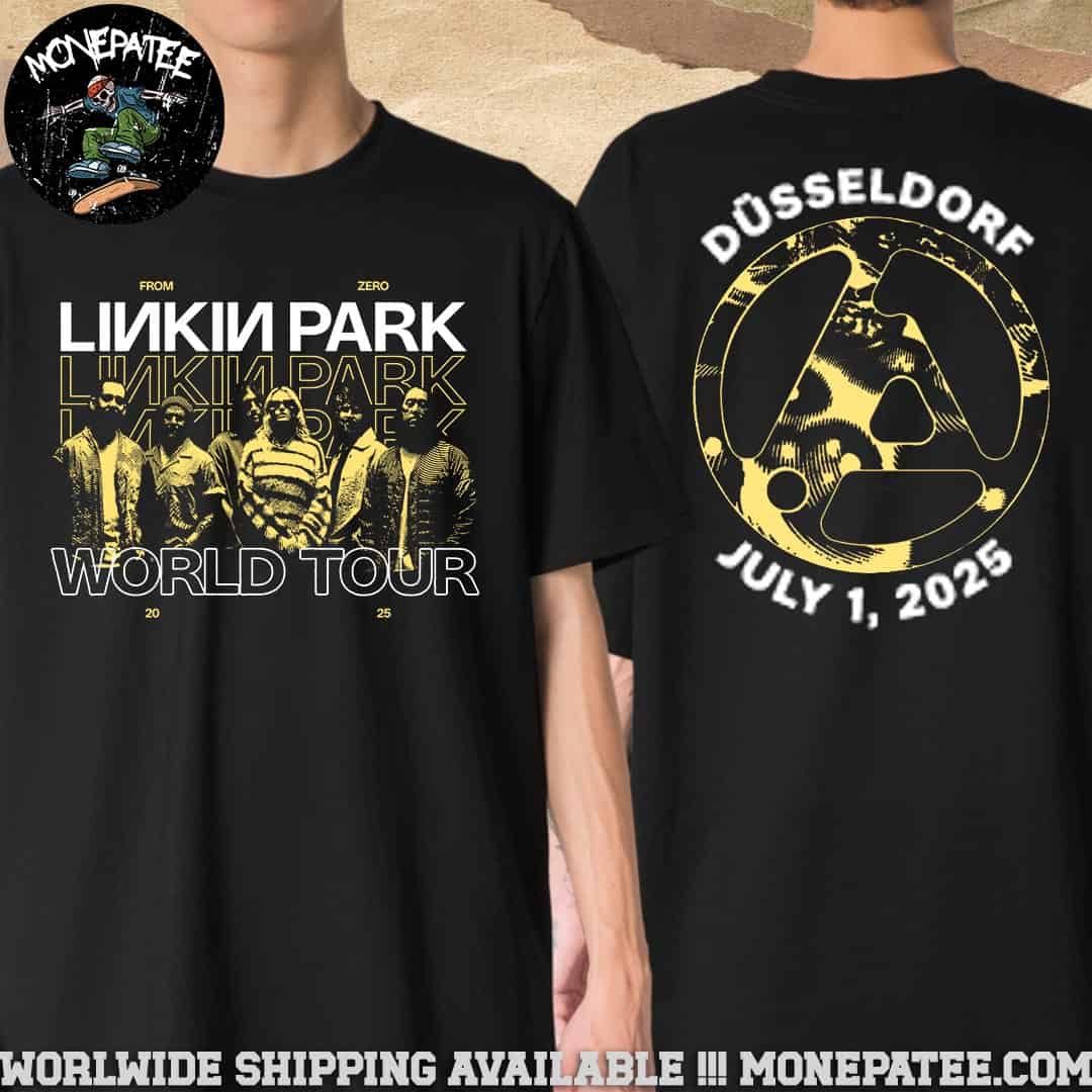 Linkin Park Dusseldorf Germany Exclusive Tee From Zero World Tour 2025 At Merkur Spiel Arena On July 1 Two Sided Unisex T-Shirt Linkin Park Dusseldorf Germany Exclusive Tee From Zero World Tour 2025 At Merkur Spiel Arena On July 1 Two Sided Unisex T-Shirt