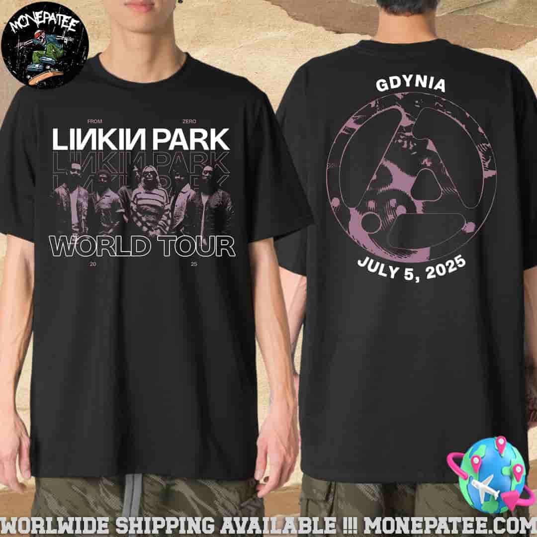 Linkin Park From Zero World Tour 2025 Exclusive Tee In Gdynia Poland At Opener Festival On July 5 Merchandise Two Sided Unisex T-Shirt Linkin Park From Zero World Tour 2025 Exclusive Tee In Gdynia Poland At Opener Festival On July 5 Merchandise Two Sided Unisex T-Shirt