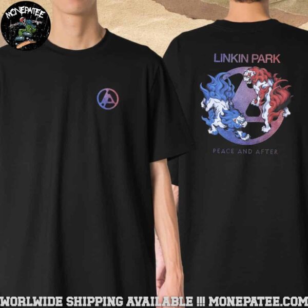 Linkin Park X Peace And After Exclusive Tee Japan From Zero World Tour Dual Beasts Chestmark Two Sided T-Shirt
