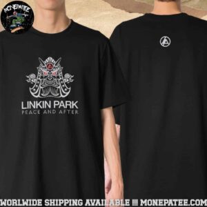 Linkin Park X Peace And After Exclusive Tee Japan From Zero World Tour Oni Guardian Crest Two Sided T-Shirt