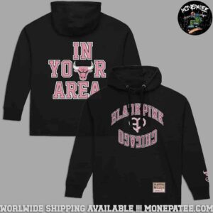 NBA Chicago Bulls Mitchell And Ness X BLACKPINK In Your Area League Collection Pull Over Hoodie Shirt