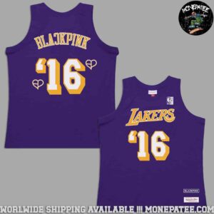 NBA Los Angeles Lakers Mitchell And Ness X BLACKPINK In Your Area Hardwood Classics Swingman Basketball Jersey