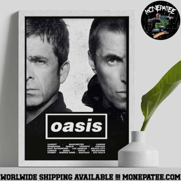 Oasis Live ’25 World Tour 2025 Global Reunion Decorative Poster Canvas