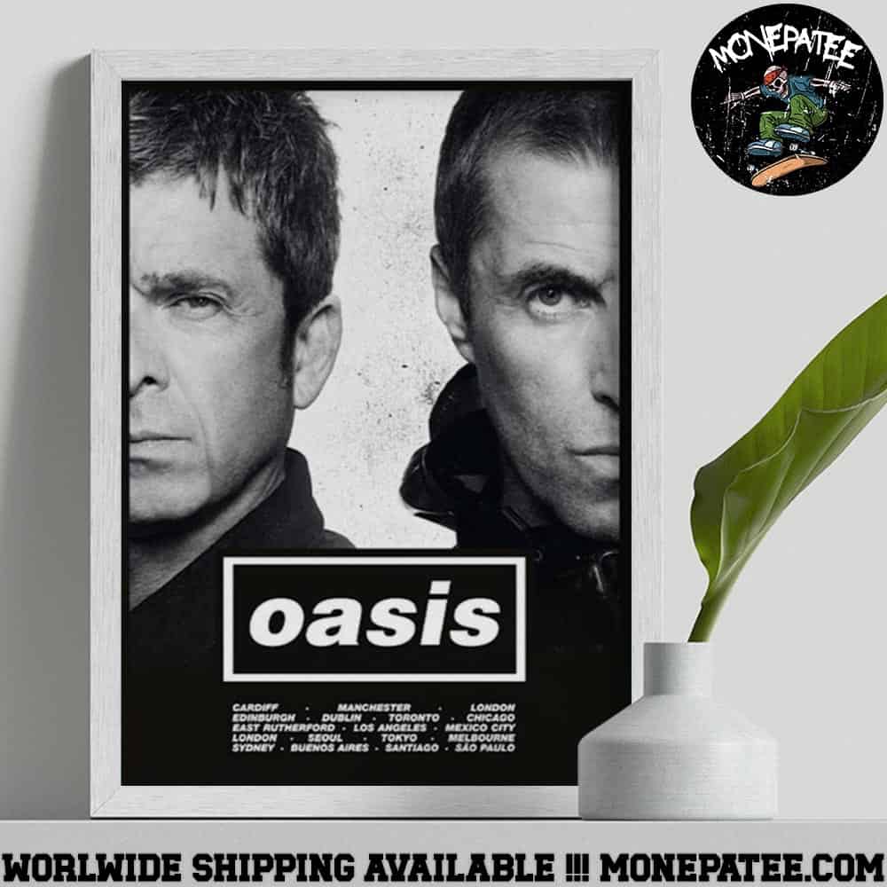 Oasis Live '25 World Tour 2025 Global Reunion Decorative Poster Canvas Oasis Live '25 World Tour 2025 Global Reunion Decorative Poster Canvas