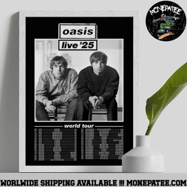 Oasis Live ’25 World Tour 2025 Reunion Across Continents Decorative Poster Canvas