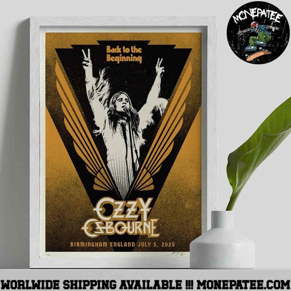 Ozzy Osbourne Back To The Beginning 2025 Merch In Birmingham England On July 5 2025 Decorative Poster Canvas Ozzy Osbourne Back To The Beginning 2025 Merch In Birmingham England On July 5 2025 Decorative Poster Canvas