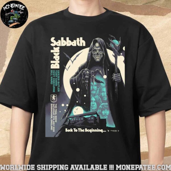 Ozzy Osbourne Back to the Beginning 2025 Skeleton Tee At Villa Park Made In Birmingham UK On July 5 Unisex T-Shirt