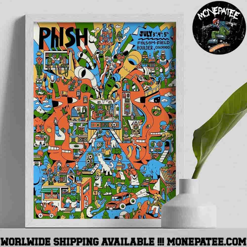 Phish Band Boulder Colorado Live At Folsom Field On July 3 4 5 2025 Decorative Poster Canvas Phish Band Boulder Colorado Live At Folsom Field On July 3 4 5 2025 Decorative Poster Canvas