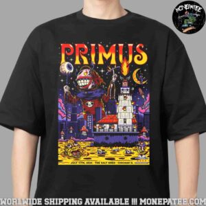 Primus Concert Poster Chicago IL On July 11th 2025 At Salt Shed Unisex T-Shirt