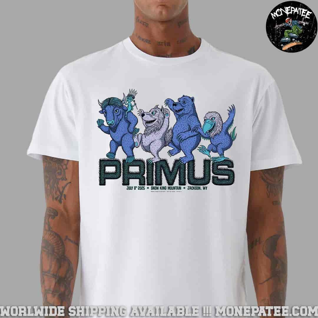 Primus Poster For Show In Jackson Wy On July 8 Live At Snow King Moutain Unisex T-Shirt Primus Poster For Show In Jackson Wy On July 8 Live At Snow King Moutain Unisex T-Shirt