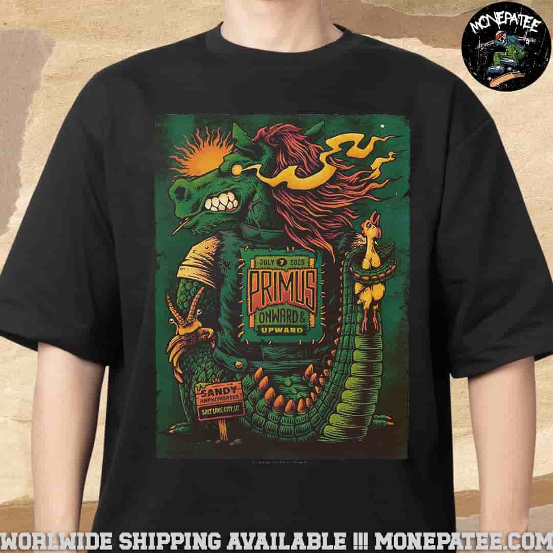 Primus Salt Lake City Ut Concert Poster On July 7 2025 Live At Sandy Amphitheater Unisex T-Shirt Primus Salt Lake City Ut Concert Poster On July 7 2025 Live At Sandy Amphitheater Unisex T-Shirt