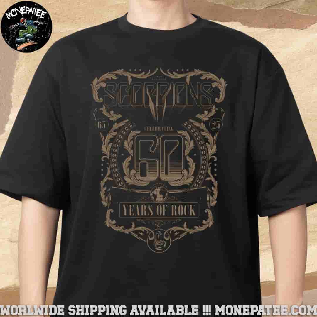 Scorpions Celebrating 60 Years Of Rock Merchandise T-Shirt Scorpions Celebrating 60 Years Of Rock Merchandise T-Shirt