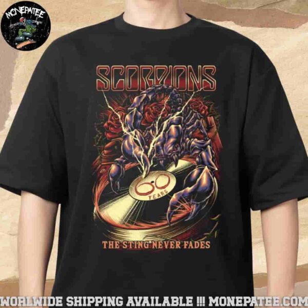 Scorpions The Sting Never Fades Tee European Tour 2025 Merchandise T-Shirt