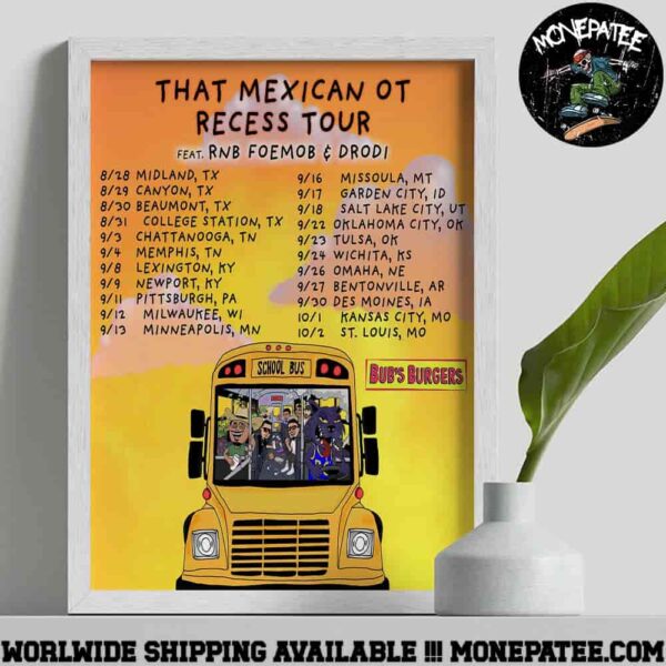 That Mexican Ot Recess Tour School Bus Tour Dates Artwork Decorative Poster Canvas