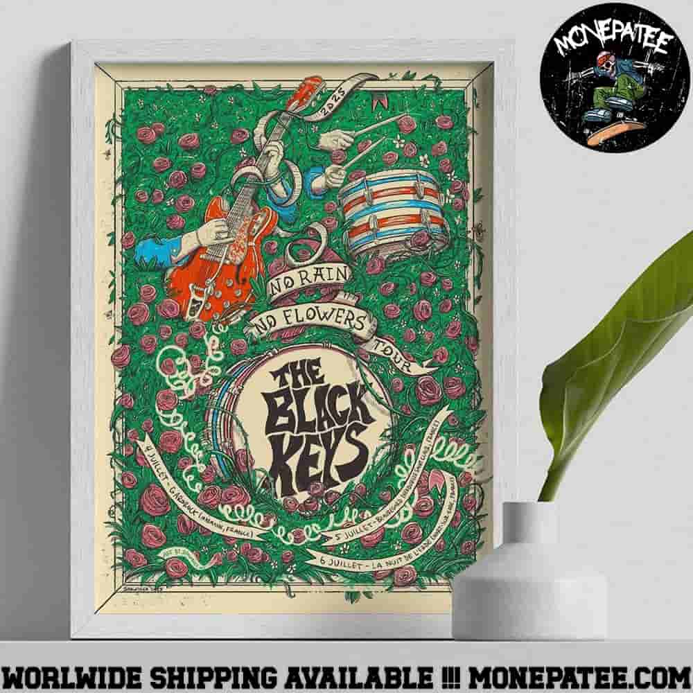 The Black Keys France Tour 2025 Official Merchandise Garorock July 4 Chateau De Beauregard July 5 Les Nuits De L?erdre July 6 Decorative Poster Canvas The Black Keys France Tour 2025 Official Merchandise Garorock July 4 Chateau De Beauregard July 5 Les Nuits De L?erdre July 6 Decorative Poster Canvas